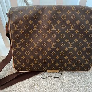 Brown leather briefcase